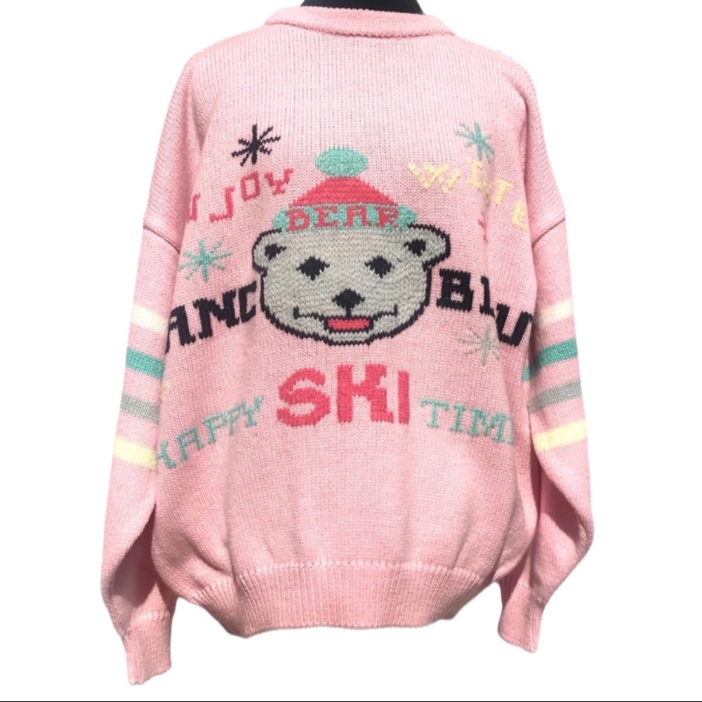 Vintage Pink Ski Sweater